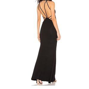 Strappy black maxi dress